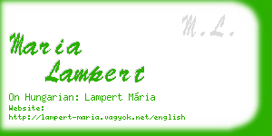 maria lampert business card